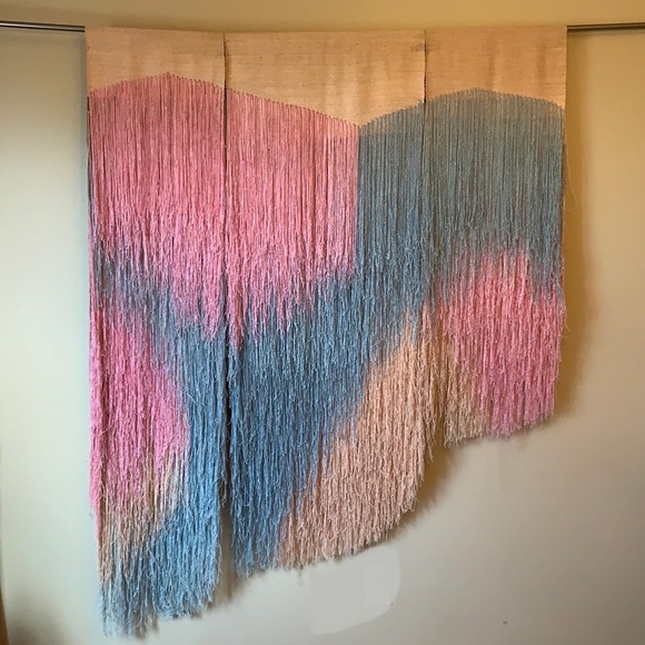 Other - Vtg hand dyed & woven artwork wall hanging tapestry By Manya Fabiniak Provenzo